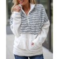 thumbnail image 2 of Sudadera de forro polar con cremallera de manga larga para mujer, 2 of 3