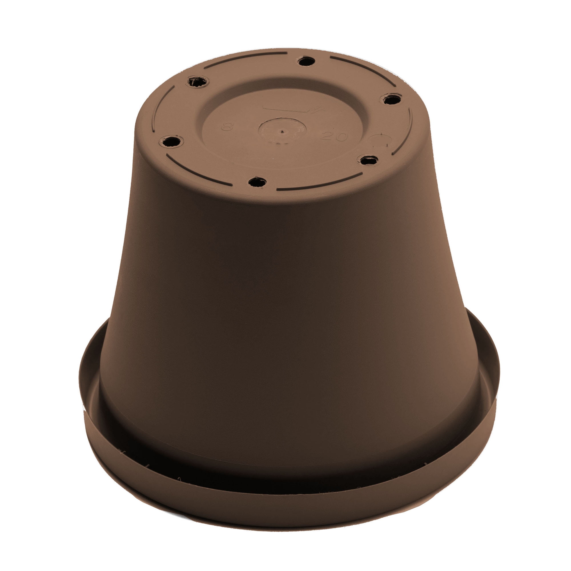 Bloem Terra Pot Round Planter: 24" - Chocolate Brown, (Saucer Not Included) Durable Resin Pot, for Indoor and Outdoor Use, 16 Gallon Capacity