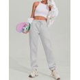 thumbnail image 4 of Pinspark Sweatpants Women Fleece Sweatpant Baggy Winter Warm Joggers Pant Outdoor Sweat Pants Drawstring Trousers Pockets, 4 of 5