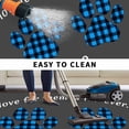 thumbnail image 4 of Cats Pawprints Outdoor Rug 4x6 Ft, Non Slip Washable Area Rug, Blue Black Buffalo Plaid Pets Paw Grey Patio Rugs Carpet Runner, Large Floor Mat for Indoor/Outdoor Deck Porch Camping, 4 of 8
