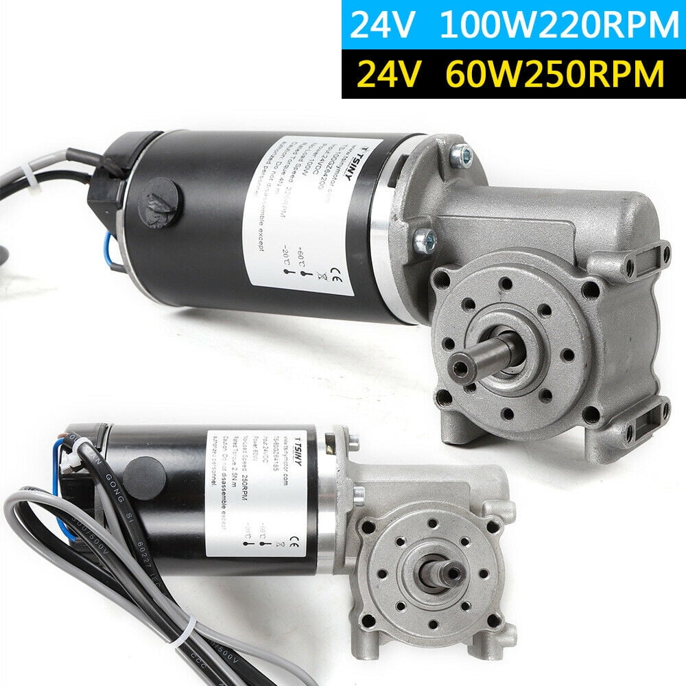 DC24V Automatic Door Motor 60W 100W Brushed DC Worm Gear Motor With Encoder 