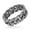 Black Rhodium, variant on Cuban / Curb Link Cubic Zirconia CZ Crystal Pave Eternity Chain Ring in .925 Sterling Silver w/ Rhodium