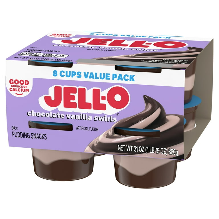 Jell-O Original Multipack Chocolate Vanilla Swirls Pudding Cups