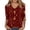 Brick Red, variant on Women's Colorful Tops Printed Long Sleeve V Neck Casual Blouses Ethnic Shirts Summer Fashion Clothing for Women