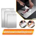 thumbnail image 1 of 316 Stainless Titanium Cutting Board, Stainless Steel Cutting Board, Double Sided Titanium for Cutting Meat, Fruit Cutting Board, 1 of 5