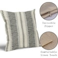 thumbnail image 4 of eikunn 18”x18” Boho Rustic Black & Gray Polyester Decorative Pillow Covers, Invisible Zipper (2 Count), 4 of 6
