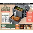 thumbnail image 4 of Ninja DoubleStack XL 4-in-1 Air Fryer, 10-Qt 2-Baskets, Cook 4 Foods at Once, 4 Functions, Space Saving, Smart Finish & Match Cook, Air Fry, Roast, SL400 Gray, 4 of 10