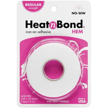 HeatnBond Hem Iron-on Adhesive Tape, 3/8 in x 10 Yds, White