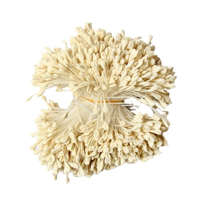 1400 piezas de tarjetas de álbum de recortes de estambres decoración de flores suministros para manualidades Crema perfecl estambres florales