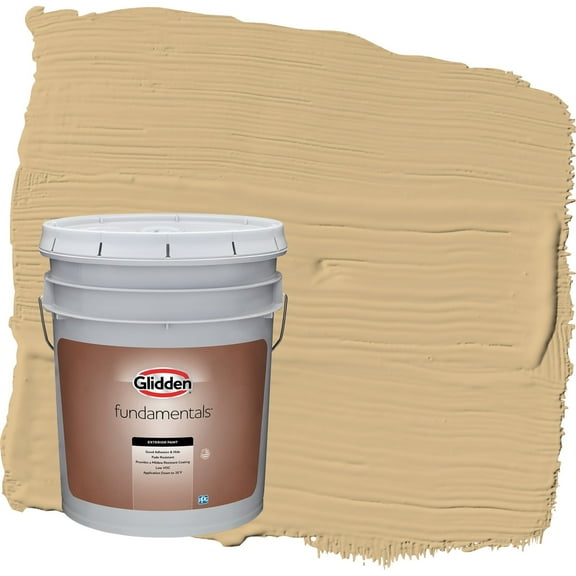 Glidden Fundamentals Craftsman Gold / Yellow Satin Exterior Paint, 5 Gallon