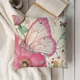 thumbnail image 3 of nygtbtfer Happy Pillow Covers Flower Leaves Spring Farmhouse Decorative Throw Pillow Cases Blue Pink Yellow Cushion Cover for Couch, 3 of 5