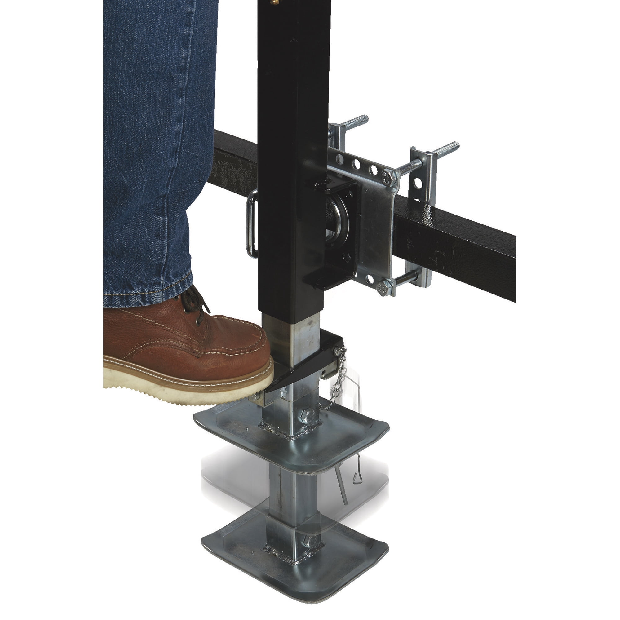 Ultra-Tow XTP Fast-Action Square Tube Trailer Jack, 2000-Lb., Topwind, A-Frame Mount, Bolt-On