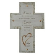 CA Gift 299619 8 in. Love Is A Miracle-50th Anniversary Wall Cross