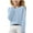 Sky Blue, variant on breaise Teen Girls Knit Sweaters Kids Trendy Solid Crew Neck Long Sleeve Pullover Jumper Tops 6-15Years