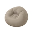 thumbnail image 1 of LO NECESITO Sillón inflable puff aterciopelado cómodo color beige, 1 of 5