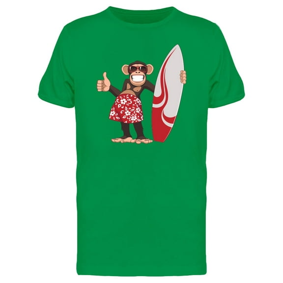 Funny Surfer Chimpanzee Tee Men's -Image by Shutterstock