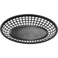 thumbnail image 3 of ZEONHAK 50 Pack Black Plastic Fast Food Baskets, Oval Restaurant Fast Food Serving Baskets, 9 x 5.7 x 1.5 Inch, 3 of 5