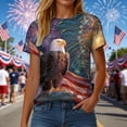 thumbnail image 5 of CAICJ98 4th of July Shirt Women 250 Years American Anniversary Shirt Graphic Tee Tops American Flag T Shirts Women (Wine,M), 5 of 8