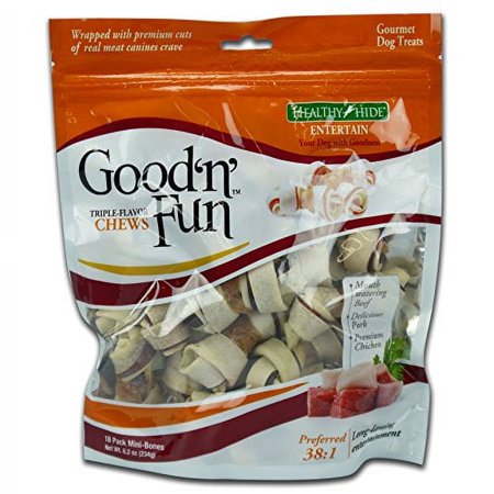 UPC: 0091093822242 | Healthy Hide Good  N  Fun Triple Flavor Mini Bones
