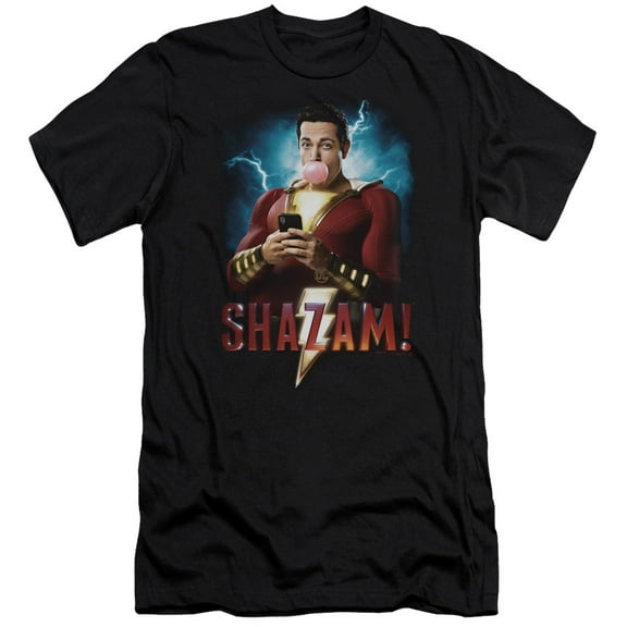 Shazam Movie Blowing Up Adult 30/1 T-Shirt Black