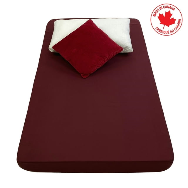 ViscoLogic Charisma Matelas en Mousse Simple Réversible et Rabattable Parfait pour Lit Superposé, Lit Gigogne, Lit d'Appoint et Lit de Caravane (Bourgogne)