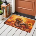 thumbnail image 4 of 2x3 Ft Entryway Area Rug, Orange Western Fall Kitchen Rug Runner Washable Floor Mat, Thanksgiving Pumpkin Sunflower Non Slip Indoor Door Mat Throw Carpet for Bathroom Living Room Bedroom, 4 of 8