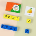 thumbnail image 3 of Jouet Éducatif CVC pour Enfants Bébé Montessori Carte en Anglais Blocs de Construction cube Changeant de Visage Transfrontalier, 3 of 7