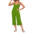 thumbnail image 4 of OutfitShow Women Summer Sleeveless Spaghetti Strap Wide Leg Romper Jumpsuit with Pockets Casual Loose Fit, 4 of 5