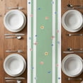 thumbnail image 4 of Table Runner 72 Inches Long for Kitchen Dining, Watercolor Floral Dresser Scarf Farmhouse, Dining Table Decorations for Wedding/Parties, Spring Flowers Butterflies Leaves Green 14 x 72 In, 4 of 8