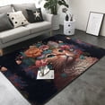 thumbnail image 3 of Area Rugs For Living Room Decor - Flower Crown Cat Soft Anti Slip Throw Washable Rugs 5x7 For Bedroom, Indoor Carpet For Bedroom Living Room 80x58In, 3 of 7