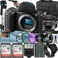 thumbnail image 1 of Sony ZV-E10 II Mirrorless Camera (Black) with 16-50mm Lens + 2 Pack 32GB Memory Card + Flash + Tripod + ZeeTech Accessory Bundle, 1 of 5