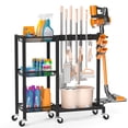 thumbnail image 1 of Soporte para escobas Cleaning Cart con 6 soportes para fregonas, capacidad de 350 kg, 1 of 8