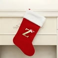 thumbnail image 2 of Nmdmisc 18" Red Knit Monogram Christmas Stockings,Personalized Initial Christmas Stocking,Children's Gift Bag,Family Holiday Xmas Party Decor (Letter Z), 2 of 4