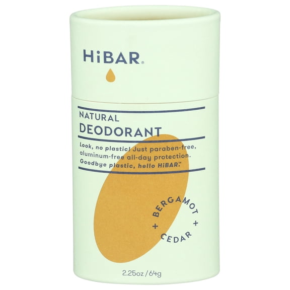 (Pack Of 6) Hibar Deodorant Bergamot Cedar Natural 2.25 Oz