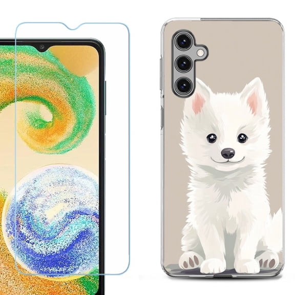 For Samsung Galaxy S24 FE Fan Edition Phone Case Cover with Tempered Glass Screen Protector, by OneToughShield - Husky Joy