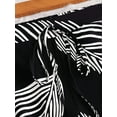 thumbnail image 3 of Women's Black & White Tropical Leaf Print Drawstring Pants, 3 of 4