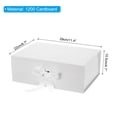 thumbnail image 2 of Uxcell 11x9x4 Inch Magnetic Gift Box Collapsible Paper Party Favor Boxes with Lid and Ribbon White, 2 of 6