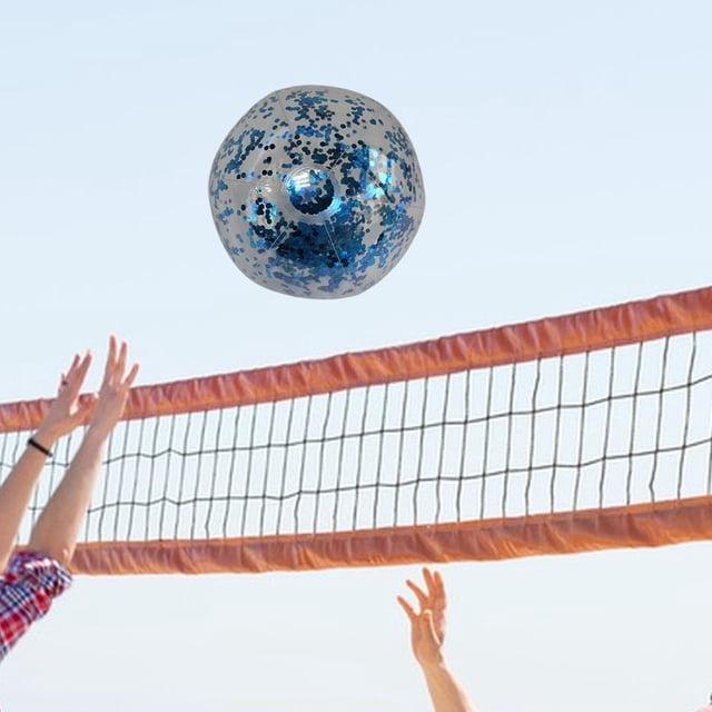 Pelota de playa inflable, juguete de playa, juguete acuático, recuerdos de fiesta, juego de agua flotante para juegos acuáticos de verano para niños y 60cm azul