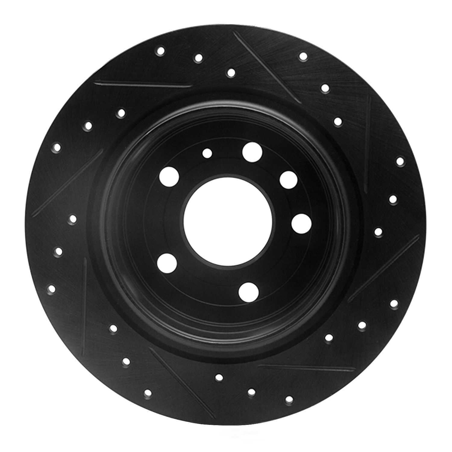 Dynamic Friction Company 633-65012L DFC Brake Rotor - Drilled And Slotted - Black