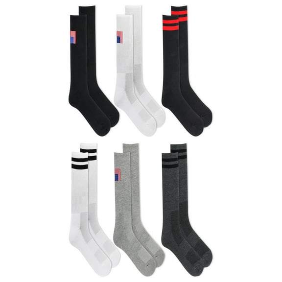 Chaps Men's Crew Socks, 6-Pack