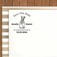 thumbnail image 2 of Printtoo Personalized Violet Self Inking Save The Date Rubber Heavy Duty Stamp Getting Married Round Custom&nbsp;Stamper-40 mm, 2 of 6