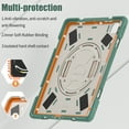 thumbnail image 6 of Dteck Case for iPad Pro 13 inch M4 2024,Heavy Duty Armor Shockproof Kids Case with Rotating Stand & Hand/Shoulder Strap for iPad Pro 13-in. (M4),Emeraldgreen, 6 of 7
