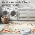 thumbnail image 5 of ODIKA 6'x9' Machine Washable Non-Slip Area Rug, Boho Blossom Bohemian Floral Motif High Traffic Rug, Ivory, 211808, 5 of 7