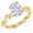 yellow-gold, variant on HDD 1 Carat LAB GROWN DIAMOND Twisting Infinity Gold & Diamond Split Shank Pave Set Oval Cut Engagement Ring (E-F Color VS1-VS2 Clarity 1 Ct Center) Platinum Size: 9