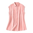 thumbnail image 4 of Sheghy Womens Tank Tops Plus Size Women Spring Summer Cotton Linen Loose New Sleeveless Top, Crew Neck Blouse, 4 of 6