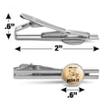 thumbnail image 3 of Gin Grin and Bear It Funny Humor Round Tie Bar Clip Clasp Tack Silver Color Plated, 3 of 6