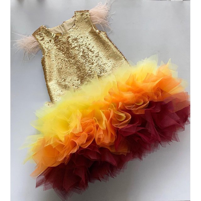 Vestido de lentejuelas para niñas, vestido de pasarela para niñas, vestido de princesa de cumpleaños, vestido de niña de un año