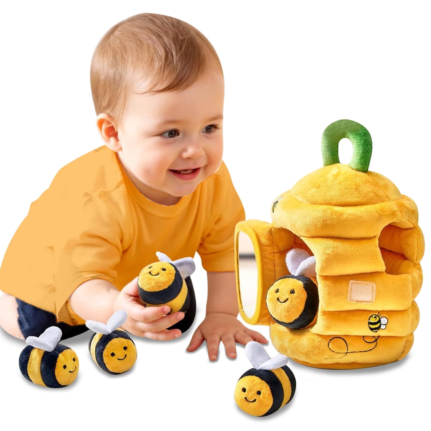 Baby Toys Fattoria In Tessuto Con 6 Animali Morbidi Che Suonano - Giocattolo Sensoriale Montessori Per Bambini 6-12 Mesi