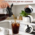 thumbnail image 3 of Cold Brew Coffee Maker, 64 oz Mason Jar Pitcher with Stainless Steel Filter, Pour Spout Handle Lid, Glass Airtight & Leak-Proof Pitcher for Iced Brew Coffee & Tea Lemonade, 3 of 7