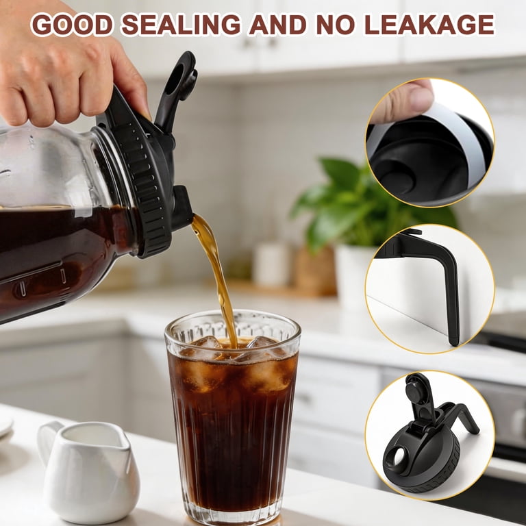 Garitin 64 oz Cold Brew Coffee Maker with Stainless Steel Filter photo 3